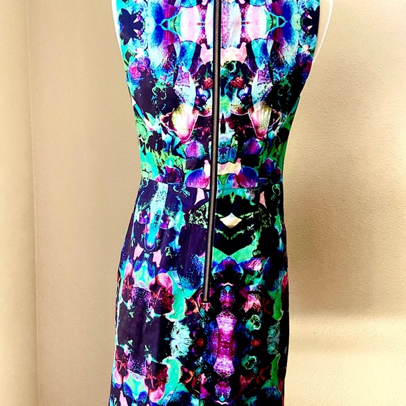 MILLY Abstract Print Empire/A-Line Dress Sz4 - Picture 4 of 5